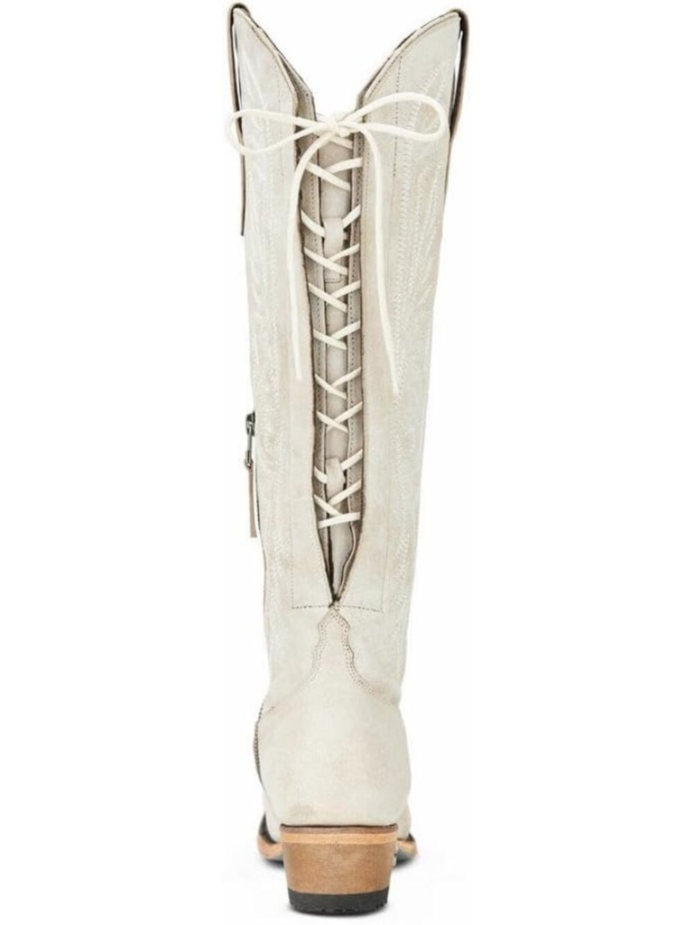 Women's White2 Over the Knee Cowboy Boots Adjustable Thigh High Cowgirl Boots - Picture 2 of 5